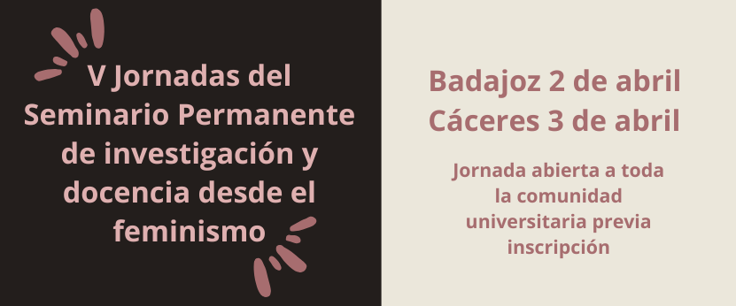 cartel sobre las V jornadas del seminario permanente feminista de la universidad