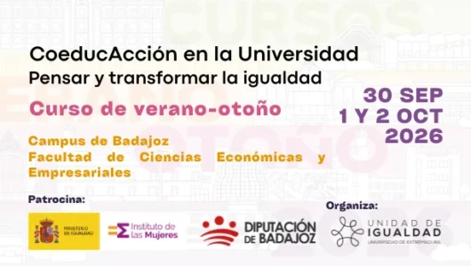 Curso de verano-otoño «CoeducAcción en la Universidad: pensar y transformar en Igualdad» 30 sep, ...